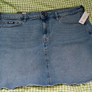 Denim Mini Skirt - Light Blue